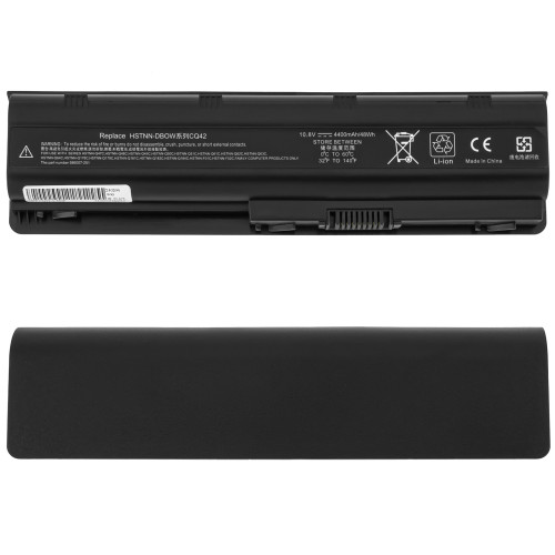 Батарея для ноутбука HP MU06 (CQ32, CQ42, CQ43, CQ56, CQ57, CQ62, G42, G56, G62, G72, G7-1000, DM4 series, DV3-4000, DV5-1200, DV5-2000, DV6-3000, DV6-6000, DV7-4000 series) 10.8V 4400mAh Black