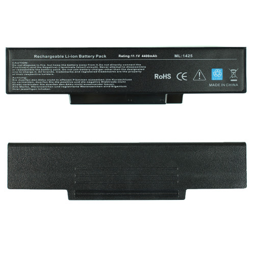 Батарея для ноутбука Dell D1425 (без виступів) (DELL Inspiron: 1425, 1426, 1427, MSI M655, M660, M662) 11.1V 4400mAh Black