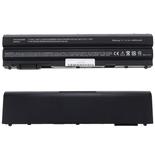 Батарея для ноутбука DELL NHXVW (разьём слева) (Latitude: E5420, E5520, E6420, E6520) 11.1V 4400mAh Black