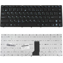 Клавіатура для ноутбука ASUS (A42, K42, K43, N82, X42, U31, U35, U36, UL30, U41, U45, UL41, UL80 ), rus, black, black frame