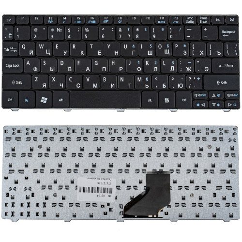 Клавіатура для ноутбука ACER (One: 521, 522, 532, 533, D255, D257, D260, D270, Happy, EM: 350, 355), rus, black