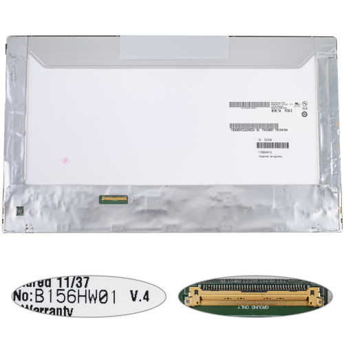 Матриця 15.6 B156HW01 V.4 (1920*1080, 40pin, LED, NORMAL, глянец, роз'єм ліворуч знизу) для ноутбука (renew)
