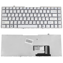 Клавіатура для ноутбука SONY (VGN-FW series) rus, white, без фрейму