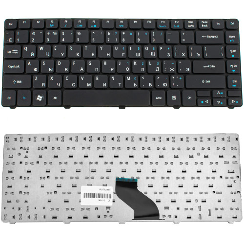 Клавиатура для ноутбука ACER (AS: 3750, 4535, 4736, 4935, TL: 3410, 3810, 4410, 4810, EM: D440, D442, D528, D640, D730) rus, black