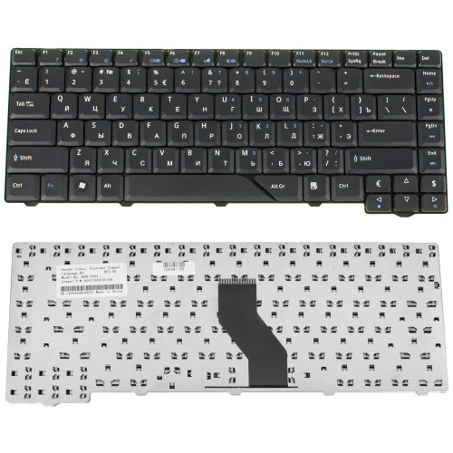Клавіатура для ноутбука ACER (AS: 4210, 4310, 4430, 4510, 4710, 4910, 5220, 5300, 5520, 5700, 5900, 6920, 6935) rus, black