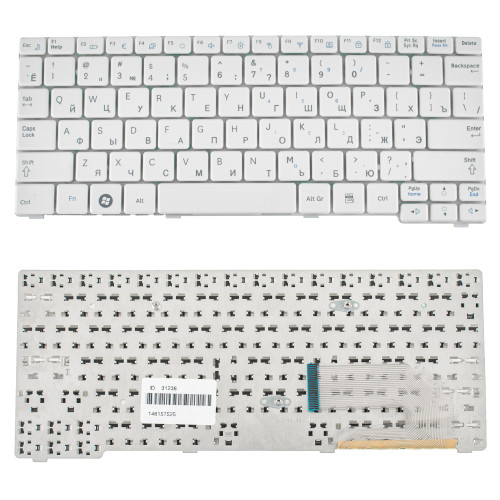 Клавіатура для ноутбука SAMSUNG (N128, N143, N145, N148, N150, NB20, NB30) rus, white