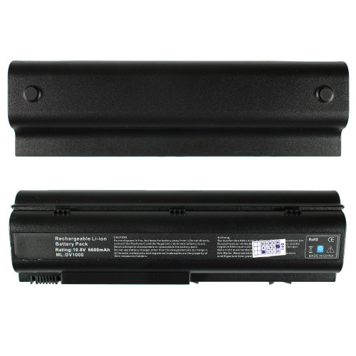 Батарея для ноутбука HP DV1000 (Pavilion DV1000, DV1200, DV1300, DV4000, DV4100, DV4200) 10.8V 6600mAh Black