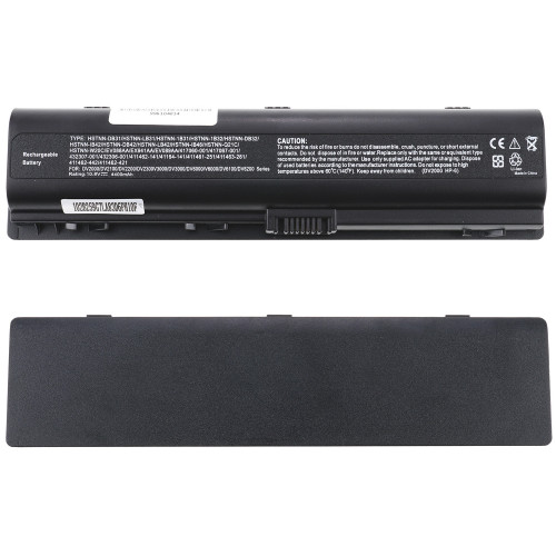 Батарея для ноутбука HP DV2000 (Pavilion dv2000, dv2100, dv2200, dv2300, dv2400, dv2500, dv2600, dv2700, dv2800, dv6000, dv6100, dv6200, dv6300, dv6400, dv6500, dv6600, dv6700, dv6800, dv6900, dx6600, HP G6000, G7000) 10.8V 4400mAh 47Wh Black