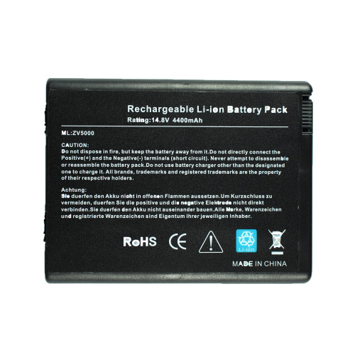 Батарея для ноутбука HP ZV5000 (Pavilion zd8000, zv5000, zv6000, zx5000, zx6000, Compaq Presario R3000, R4000, X6000, Compaq Business nx9100, nx9600, Compaq PP2100, PP2200, PP2210) 14.4V 4400mAh Black