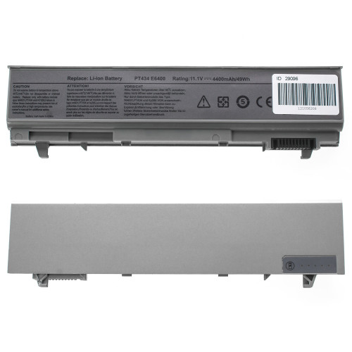Батарея для ноутбука Dell PT434 (Latitude: E6400, E6500, E6510, Precision: M2400, M4400, M4500, M6400, M6500) 11.1V 4400mAh Grey