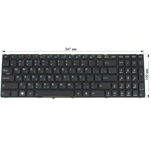 Клавиатура для ноутбука ASUS (A52, K52, X54, N53, N61, N73, N90, P53, X54, X55, X61), rus, black (K52 version)