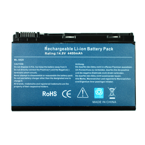 Батарея для ноутбука Acer tm00741 (Extensa: 5120, 5220, 5420, 5620, 7120, 7220, 7420, 7620) 14.8V 4400mAh, Black