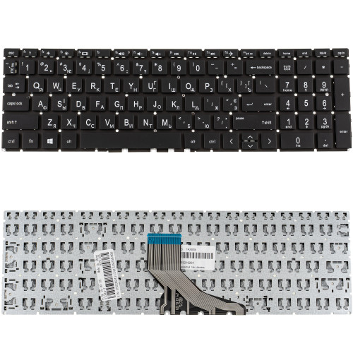 Клавиатура для ноутбука HP (250 G7, 255 G7 series) ukr, black, без фрейма