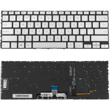 Клавиатура для ноутбука ASUS (UX434 series) rus, ice-silver, без фрейма, подсветка клавиш (ОРИГИНАЛ)