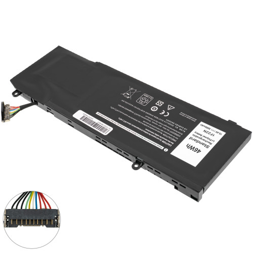 Батарея для ноутбука DELL 1F22N (Alienware M17 series) 15.2V 3000mAh 46Wh Black