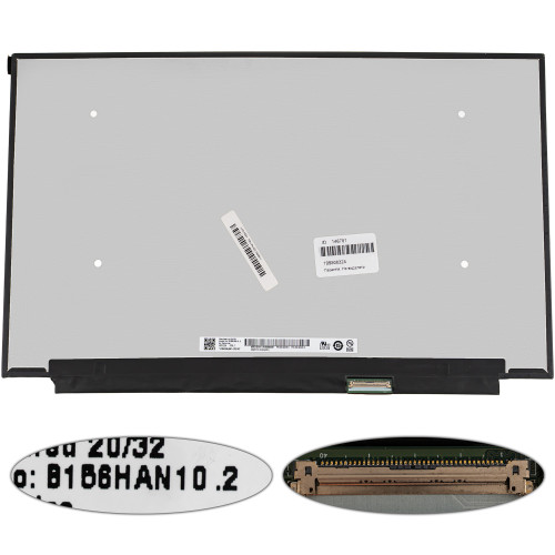Матриця 15.6 B156HAN10.2 (1920*1080, 40pin(eDP, IPS, 240HZ), LED, SLIM(без планок та вушок), матова, роз'єм праворуч знизу)  ноутбука