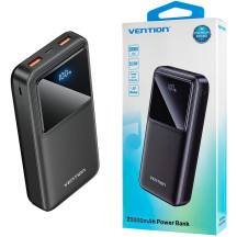 Універсальна мобільна батарея Vention 20000mAh, 22.5W, LED Display, Black (FHLB0)
