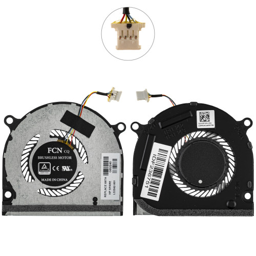 Оригинальный вентилятор для ноутбука HP Envy x360 15-DS (GPU FAN), 15-DR, 15M-DS, DC 5V  0.5A, 4pin (L53542-001) (Кулер) 