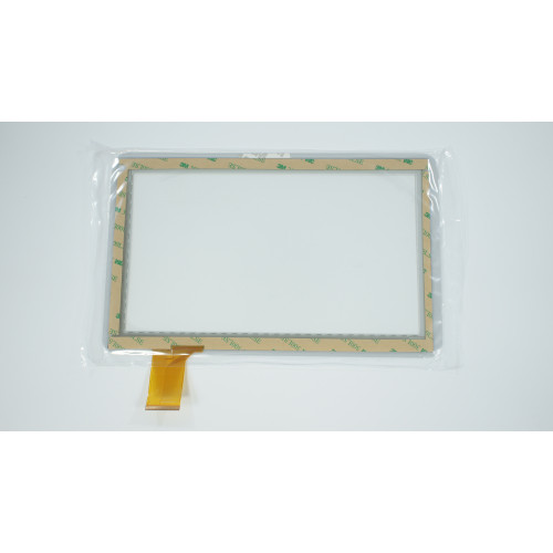 Тачскрін (сенсорне скло) DH-1019A1-PG-FPC075, 10,1, зовнішній розмір 256*159 мм, робочий розмір 223*126 мм, 50 pin, білий