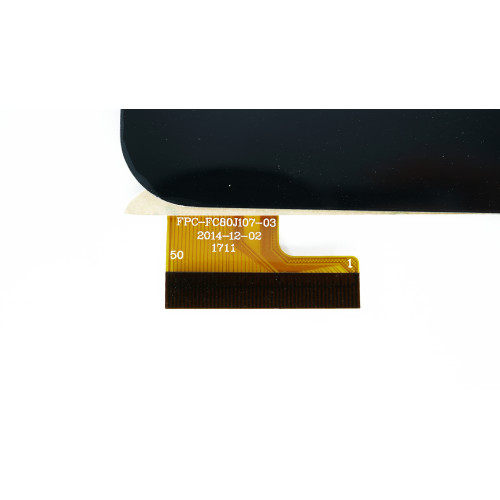 Тачскрін (сенсорне скло) FPC-FC80J107-03, 7.85, зовнішній розмір 206х120 мм, робочий розмір 173х118 мм, 50 pin, чорний