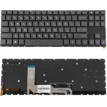 Клавіатура для ноутбука HP (Omen: 15-EK series) rus, dark gray, без фрейму, підсвічування клавіш