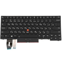 Клавіатура для ноутбука LENOVO (ThinkPad: T490s, T495s) rus, black, підсвічування клавіш