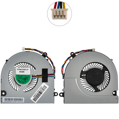 Оригінальний вентилятор для ноутбука LENOVO G710, G710A, DC 5V 0.5A, 4pin (FCN DFS531005PL0T) (Кулер)