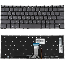 Клавиатура для ноутбука LENOVO (Slim 3-14 series) rus, dark gray, без фрейма, подсветка клавиш