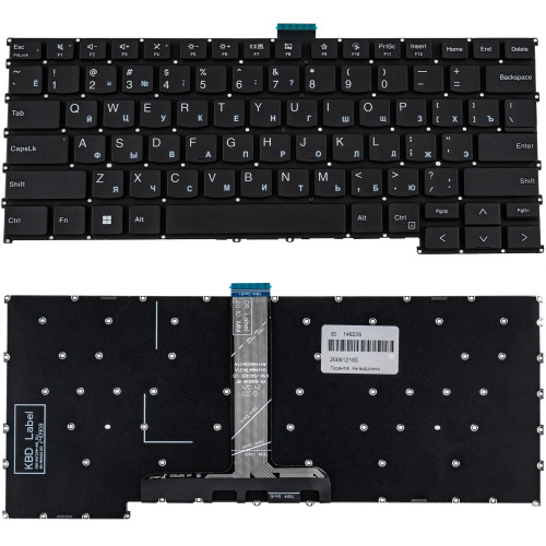 Клавиатура для ноутбука LENOVO (ThinkBook 14 G6 series) rus, black, без фрейма