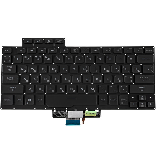 Клавиатура для ноутбука ASUS (GA401 series) ukr, black, без фрейма, подсветка клавиш