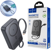 Універсальна мобільна батарея HOCO Q44A Origen, dual PD45W, magnetic, 20000mAh, Gray (6942007659673)