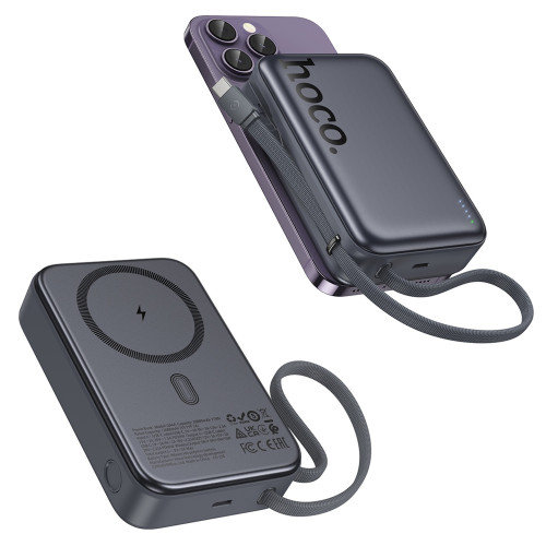 Універсальна мобільна батарея HOCO Q44A Origen, dual PD45W, magnetic, 20000mAh, Gray (6942007659673)