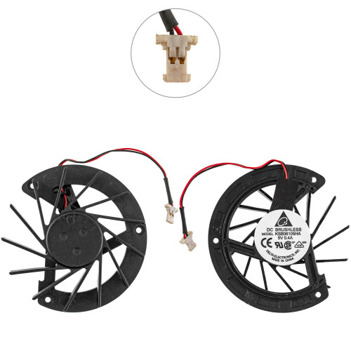 оригінальний вентилятор для ноутбука HP PAVILION DV4-1000, DV4T, CQ40, CQ45, CQ41 (AMD CPU FAN), DC 5V 0.4A, 2pin (BRUSHLESS KSB06105HA) (Кулер)
