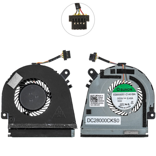 оригінальний вентилятор для ноутбука DELL XPS 12, DC 5V 1.60W, 4pin (SUNON EG50050S1-C040-S9A) (Кулер)