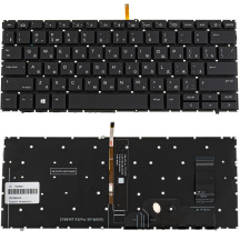 Клавіатура для ноутбука HP (EliteBook X360: 1040 G9) rus, black, без фрейма, підсвічування клавіш