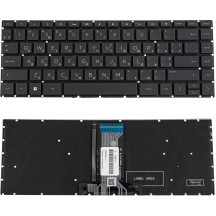 Клавіатура для ноутбука HP (240 G6, 245 G6) ukr, black, без фрейма, підсвічування клавіш