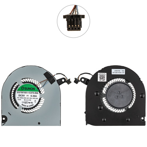Оригинальный вентилятор для ноутбука DELL G3 15 3590 (GPU FAN), 4pin (0160GM) (Кулер)