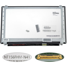 Матриця 15.6 NT156FHM-N41 (1920*1080, 30pin(eDP, 220cd/m2, 45/45/20/40(кути)), LED, SLIM(вертикальні вушки), матова, роз'єм праворуч знизу) для ноутбука (renew)