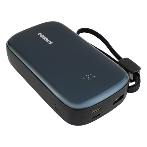 Универсальная мобильная батарея Baseus EnerFill FC21 Qpow 3 Ultra, Digital Display, with Detachable Cable, 20000mAh, 22.5W, Cosmic Black (E0027M00)
