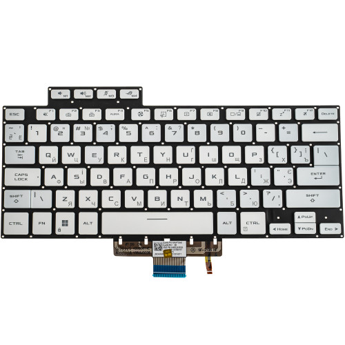 Клавиатура для ноутбука ASUS (GA503 series) ukr, white, без фрейма, подсветка клавиш (RGB) (ОРИГІНАЛ)