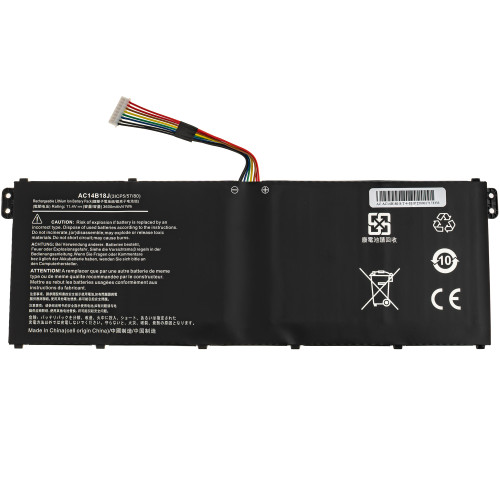 Батарея для ноутбука ACER AC14B18J (Aspire: ES1-511, ES1-512, ES1-523, ES1-524, ES1-533) 11.4V 3600mAh Black