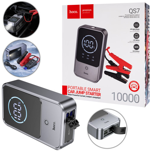 Автомобильное пуско-зарядное устройство HOCO QS7, 10000mAh (6942007662840)
