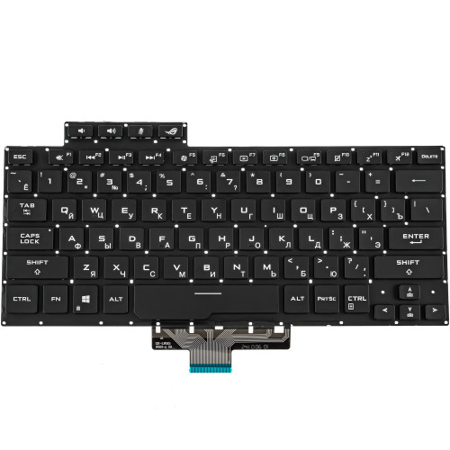 Клавіатура для ноутбука ASUS (GA401 series) rus, black, без фрейму, підсвічування клавіш