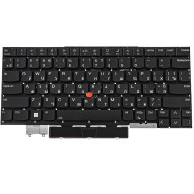 Клавиатура для ноутбука LENOVO (ThinkPad: X1 Carbon 9th Gen) ukr, black, без фрейма, подсветка клавиш (ОРИГИНАЛ)
