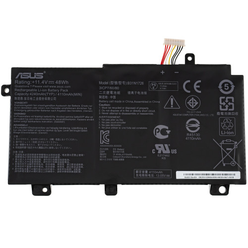 Оригінальна батарея для ноутбука ASUS B31N1726 (Версия 1, FX504GD, FX504GE, FX504GM, FX80GM, FX80GD) 11.4V 4210mAh Black