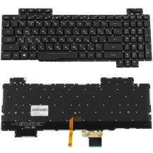 Клавиатура для ноутбука ASUS (GL703GS, GL703GM) rus, black, без фрейма, подсветка клавиш (RGB) (ОРИГИНАЛ)