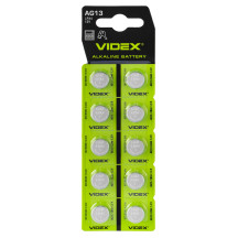 Батарейка для часов Videx AG13/LR44 BLISTER CARD 10 шт AG13/10B/1.5V