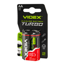 Батарейка щелочная Videx LR6/AA Turbo 2шт BLISTER LR6T/AA/1.5V
