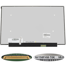 Матриця 15.6 NV156FHM-T0K touch (1920*1080, 40pin(eDP, IPS), LED, SLIM(без планок та вушок), матова, роз'єм праворуч знизу, дп=280мм) для ноутбука