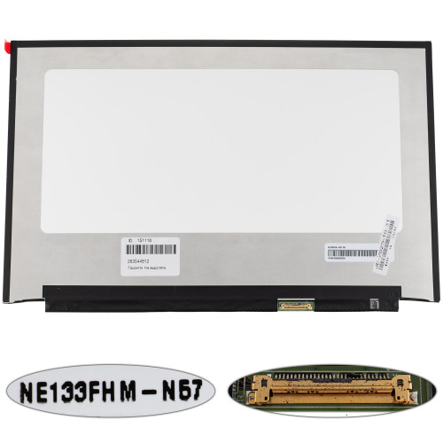 Матриця 13.3 NE133FHM-N57 (1920*1080, 30pin(eDP, 400cd/m2, IPS)), LED, SLIM(без планок та вушок), глянець, роз'єм праворуч знизу) для ноутбука (для Samsung NP930XCJ)